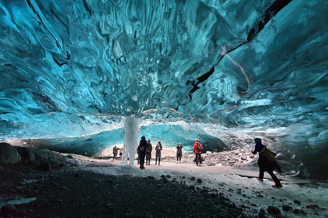 3-Day Golden Circle, South Coast & Ice Cave - Small Group Tour - Day 3: Vík, lava fields, Höfskirkja, Glacier Lagoon, Diamond Beach, and the Blue Ice Cave