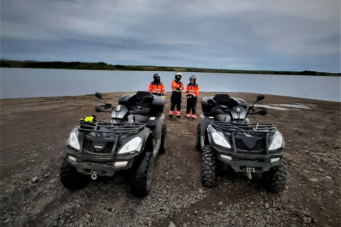 ATV Reykjavik Adventure and View - Hafrafell summit views: Reykjavik, towns below, and volcanic clues farther out