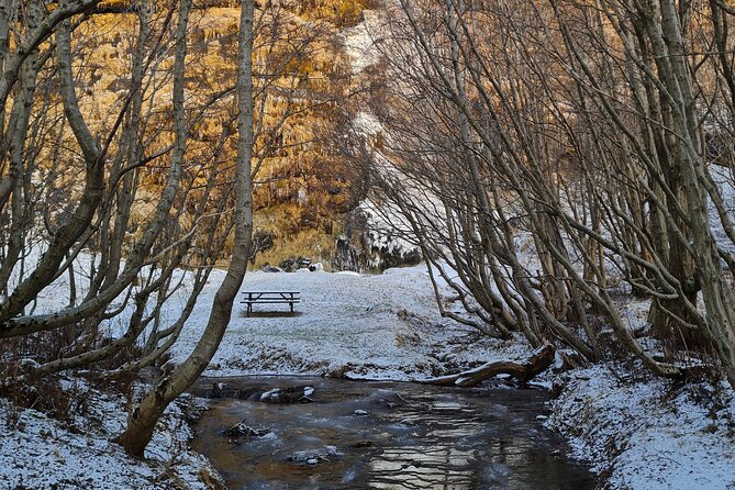 Explore the Waterfalls of the South Coast - Stop 7: Kvernufoss for the canyon finish and the behind-water angle