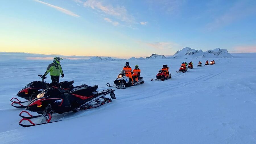From Geysir: Snowmobile Adventure on Langjökull Glacier - The Second Ride Segment: Sharing the Work and Switching Roles
