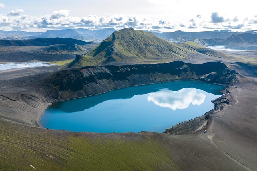 From Reykjavík: Landmannalaugar Super Jeep Day Tour - Ljótipollur crater lake: color that looks unreal