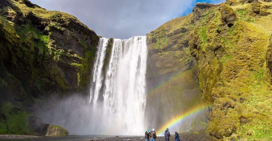From Reykjavik: South Coast Tour & DC-3 Plane Wreck - Skógafoss: the waterfall stop that gives you a workout option
