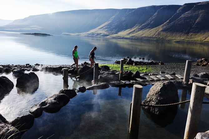 Hvammsvík Hot Springs Admission Ticket - The fjord views and mountain setting you’re paying for
