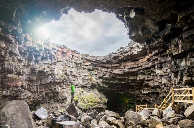 Icelandic Sagas and Volcanic Cave Private Tour - Husafell Bistro lunch and the Langjökull gateway feeling