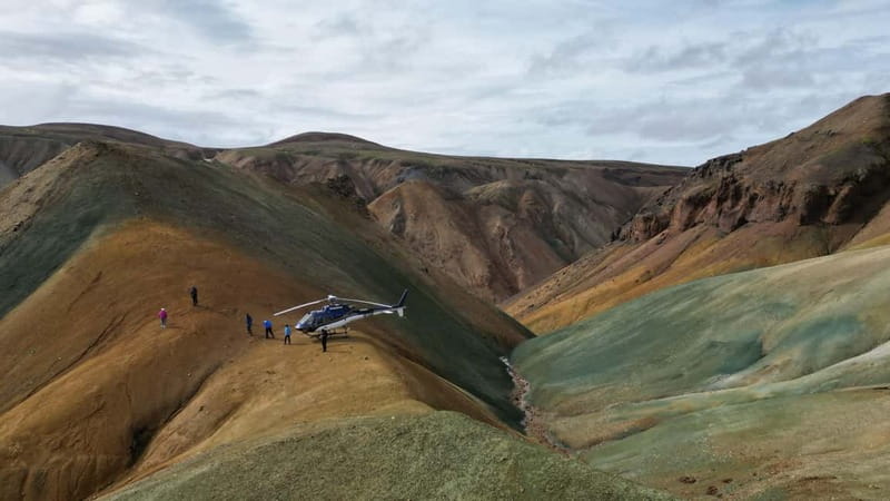 Landmannalaugar: Helicopter tour with 3 Landings - Landmannalaugar: color-rock drama and the chance of a geothermal bath