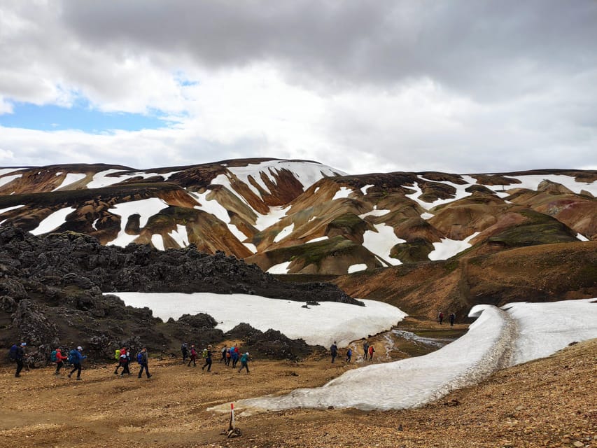 Landmannalaugar Hike and Hot Springs from Reykjavik & Hella - The guided 5-hour hike: rhyolite, lava, obsidian, and geothermal hints