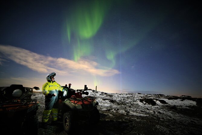 Northern Lights ATV Quad Adventure from Reykjavik - Hafravatn Lake and Mount Hafrafell: where the aurora can glow