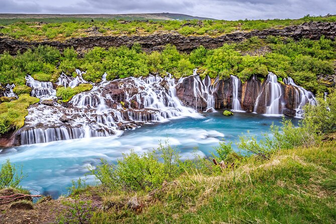 Private Farm Visit & Silver Circle Day Tour in West Iceland - Stop 1: Hraunfossar Lava Waterfall Streams Off Black Rock
