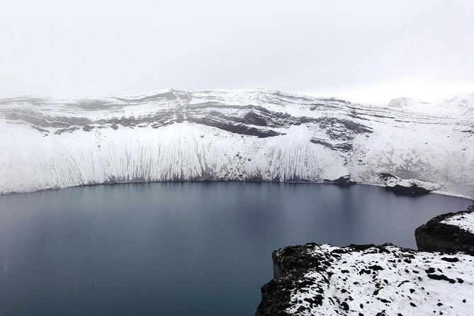 Private Superjeep Landmannalaugar and Hekla Volcano Day Trip - Ljotipollur crater lake: cobalt-blue color and a classic volcanic setting