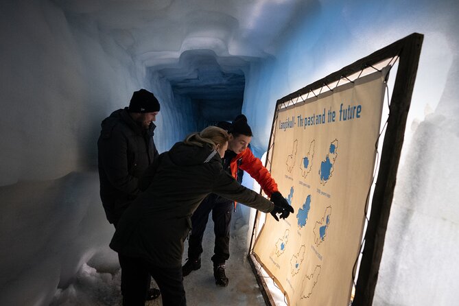 Private West Coast Waterfalls and Ice Cave Tour - Langjökull ice tunnel: guided hour inside a world of changing ice