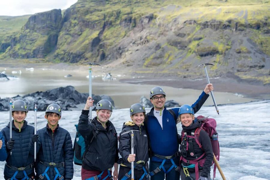 Reykjavik: South Coast, Glacier Hike & Northern Lights Combo - Sólheimajökull glacier walk: safety gear, crevasse talk, and ice cracking sounds