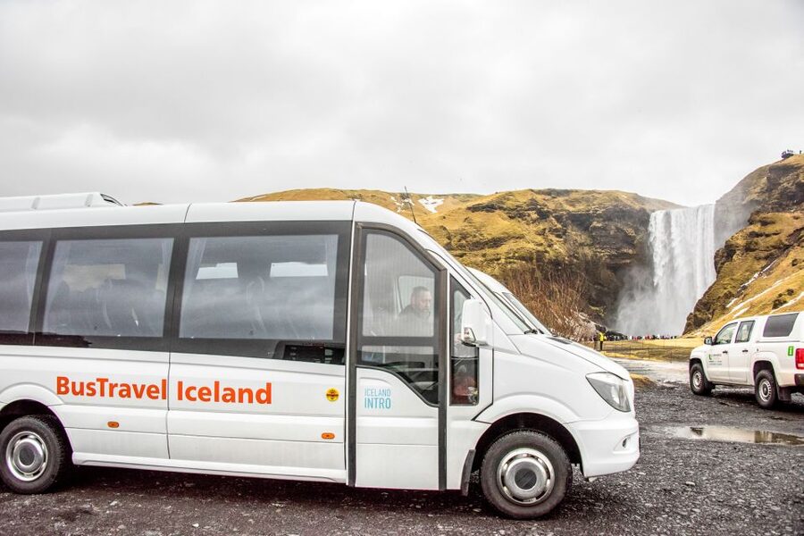 Reykjavik: South Coast Waterfalls & Glacier Small-Group Tour - Reynisfjara + Dyrhólaey: black sand, basalt columns, and big ocean energy