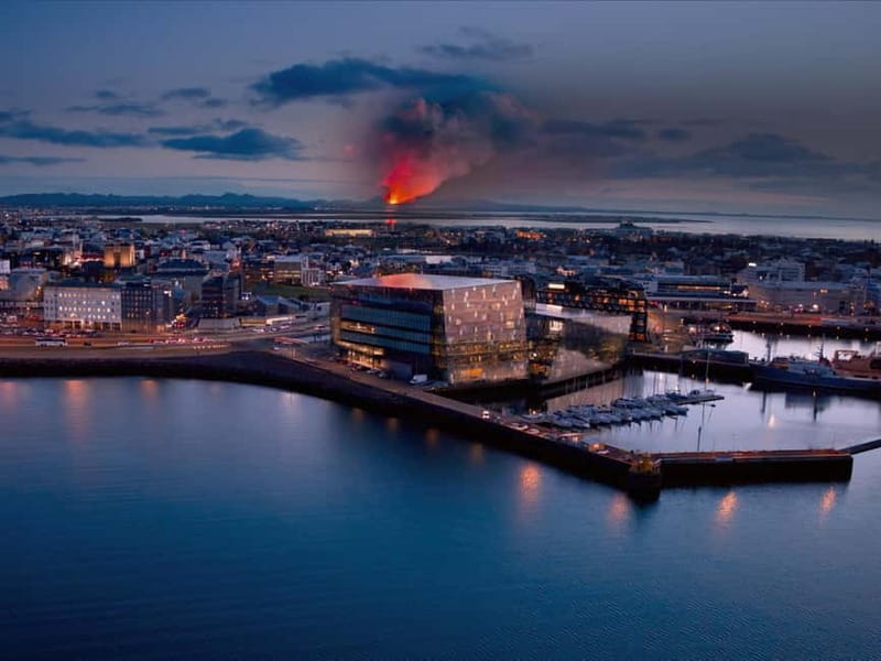 Reykjavik: Volcano Express Entry Ticket at Harpa - From Reykjavik Skyline to the Reykjanes Peninsula