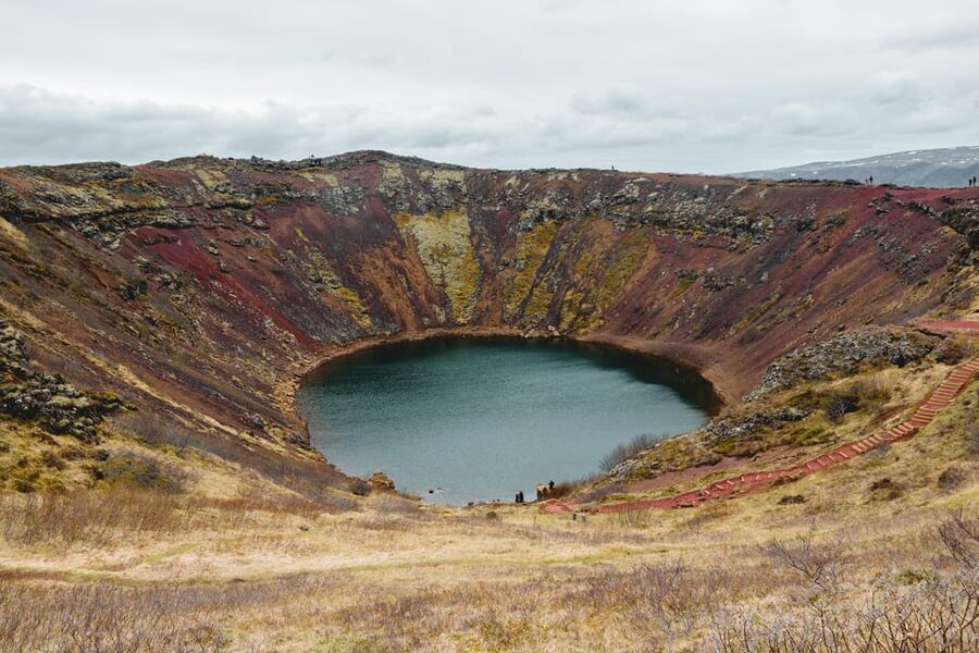 Small Group Golden Circle Tour w/ Kerid & Tomato Farm Visit - Kerid Crater, Volcanic Colors You Can Walk Around