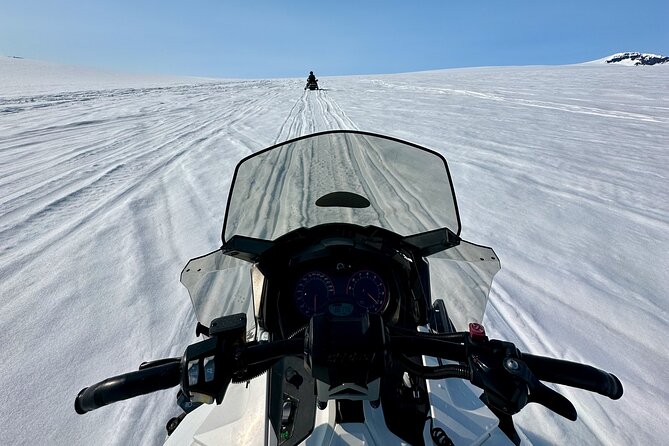 Snowmobile on a Glacier and Golden Circle in a Superjeep - Langjökull snowmobile: what an hour on the ice feels like