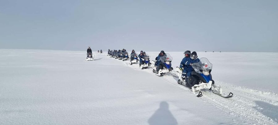 Superjeep Golden Circle and Glacier Snowmobile Tour - Geysir Geothermal Area: seeing Strokkur’s eruptions close up