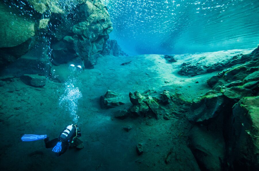 Thingvellir: Silfra Fissure Diving with Optional Pickup - Silfra at Thingvellir National Park: two plates, one surreal waterline