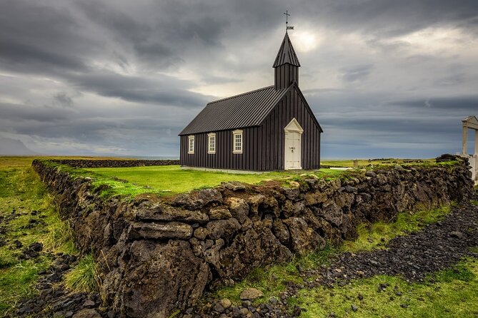 West Iceland: Exclusive Day Tour of Snaefellsnes Peninsula - Búðir and Búðahraun: black sand quiet, Búðakirkja, and lava-field nature